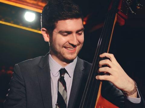 Charlie Rosen playing the upright bass